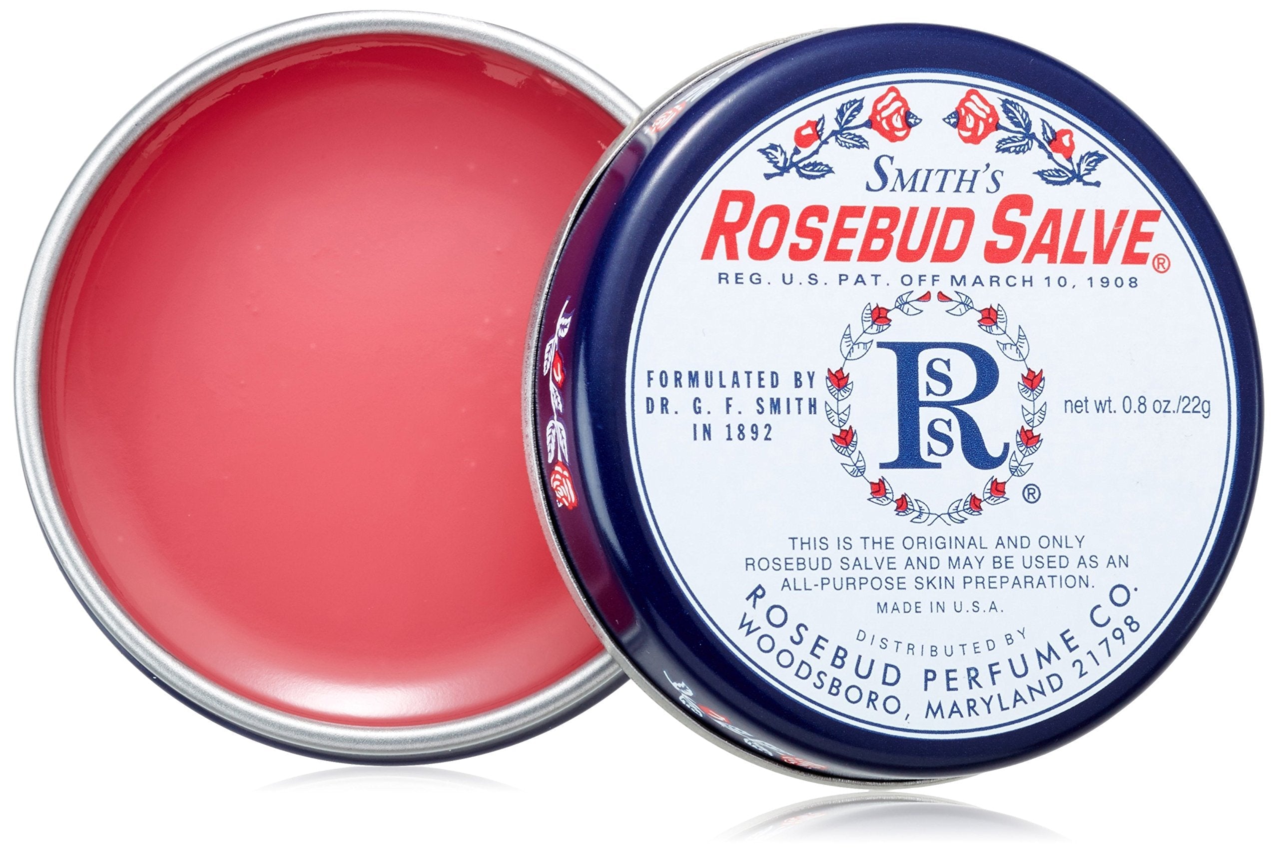 Smith's Rosebud Salve Original Lip Balm – Moisturizing Healing Ointment