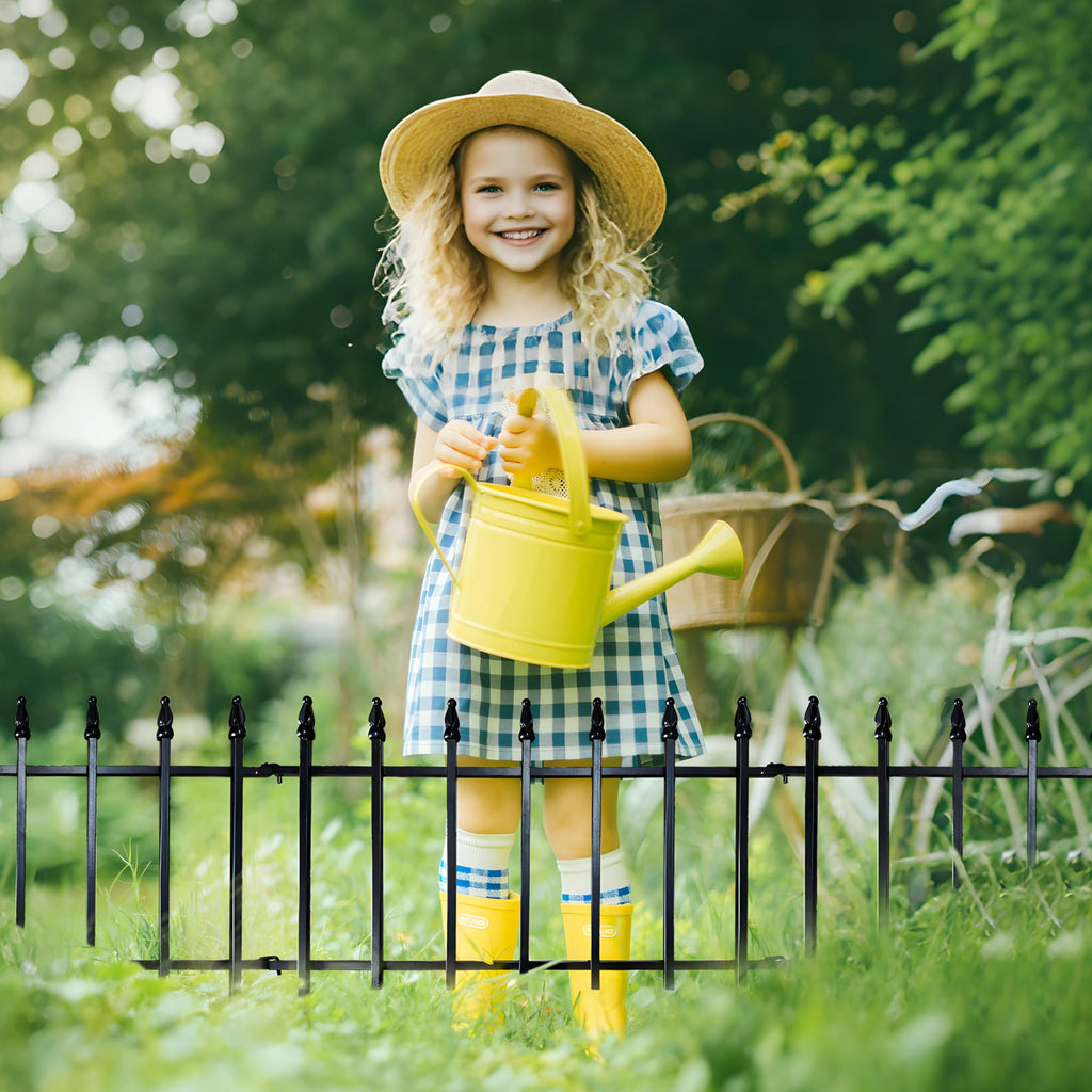 ARIFARO Metal Garden Fence – 5 Pack Rustproof Animal Barrier & Border