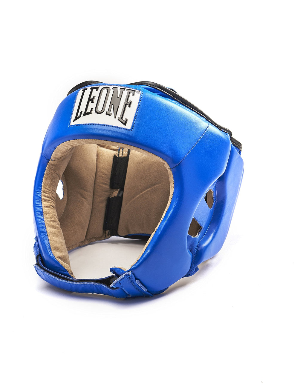 Leone 1947 Contest Leather Boxing Helmet | FPI Approved Headgear - Blue
