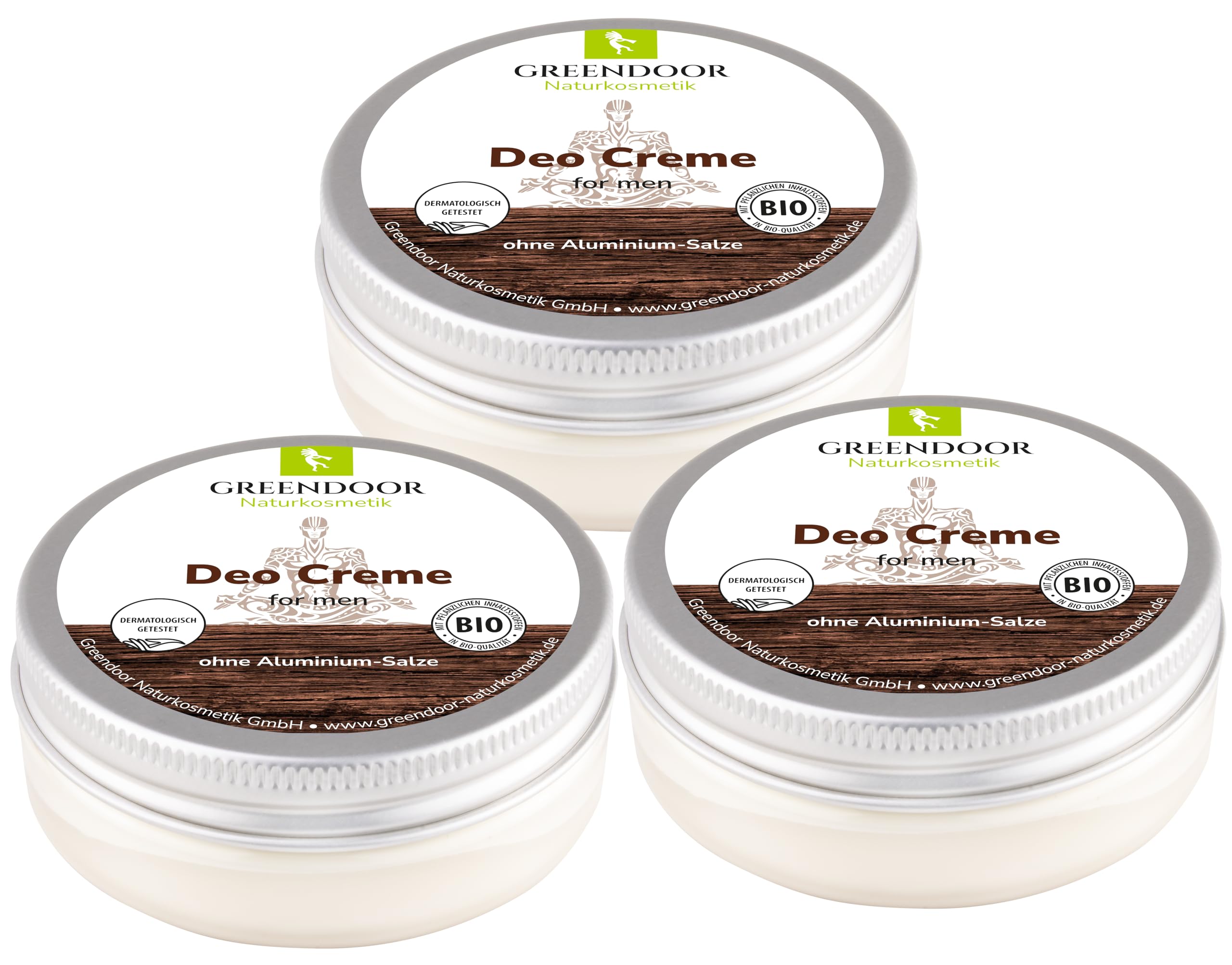 Greendoor Deodorant Cream for Men – Natural & Aluminum-Free (3 x 50ml)