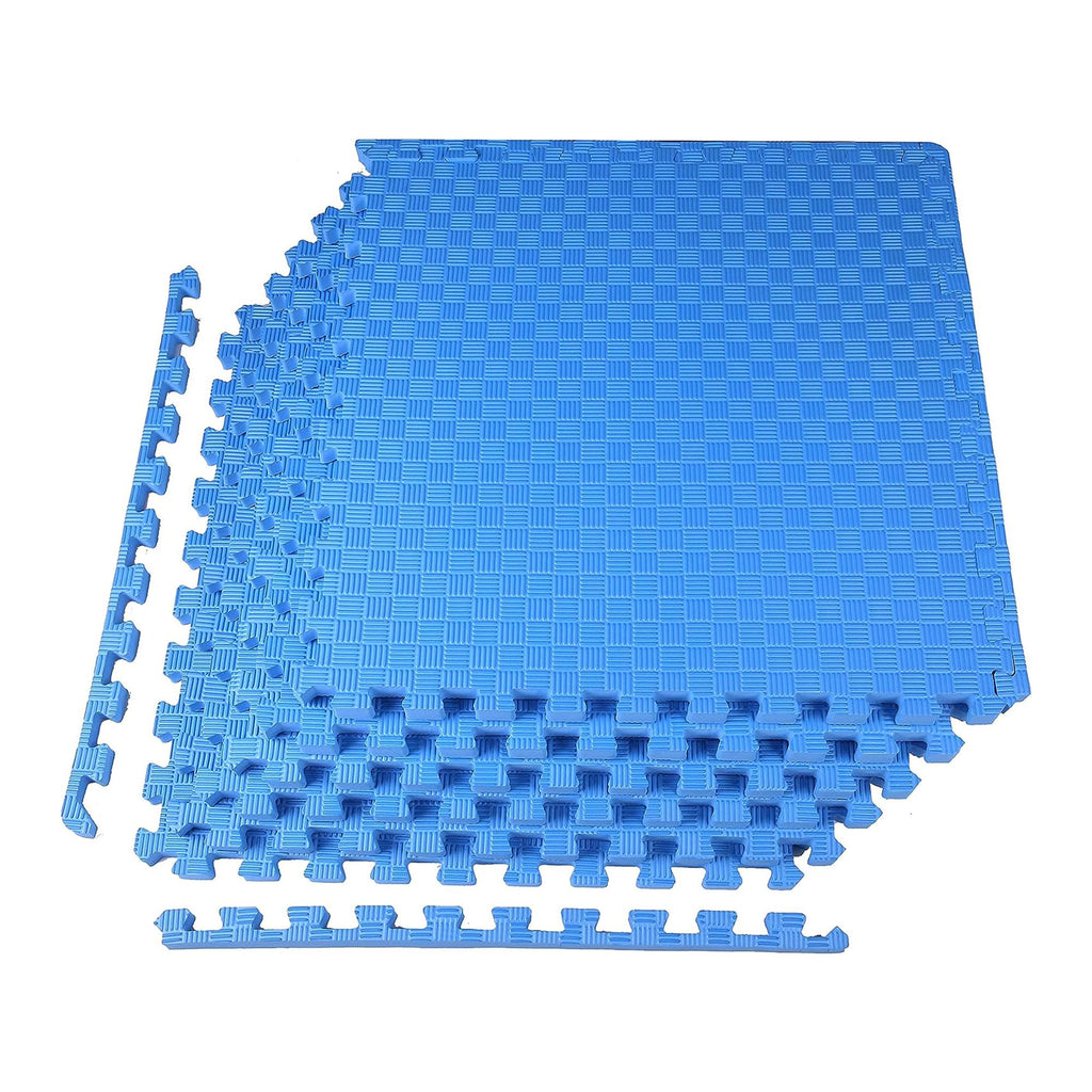 BalanceFrom 1 Inch Thick Puzzle Exercise Mat - EVA Foam Gym Tiles, 24 Sq Ft