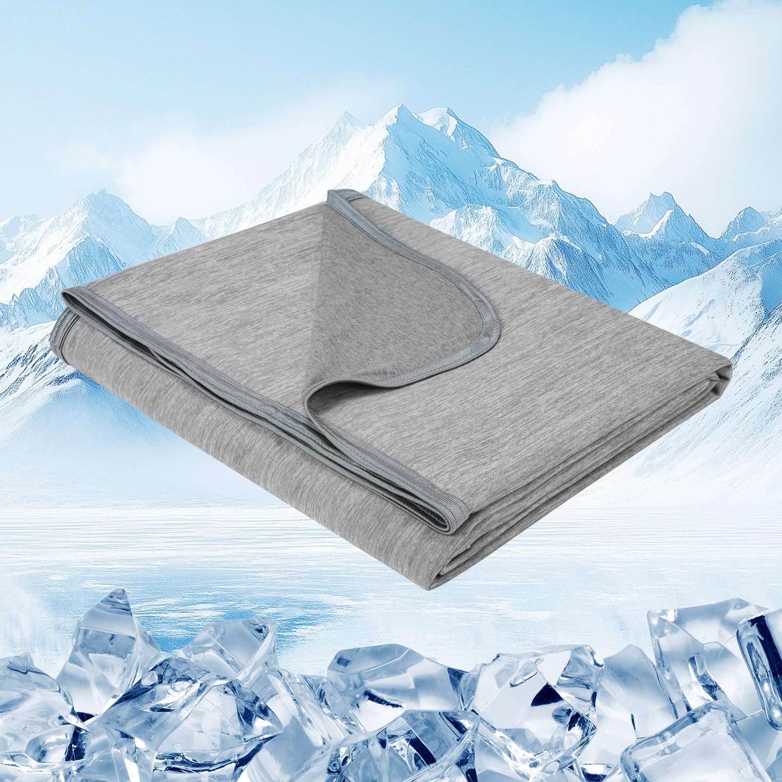 Danctec Cooling Blanket for Night Sweats | Lightweight Summer Throw, Grey