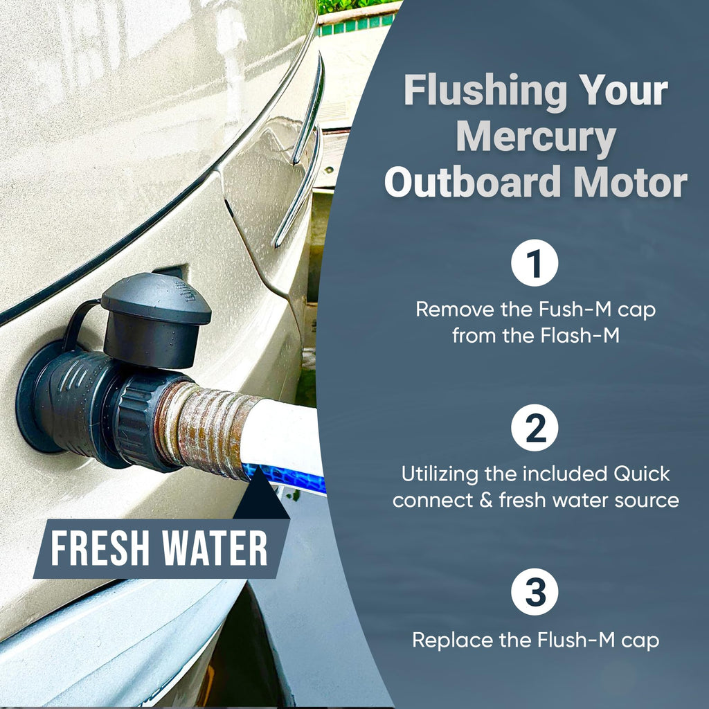 Flush-M Outboard Quick Connect Flush Kit for Mercury 75-500HP Engines
