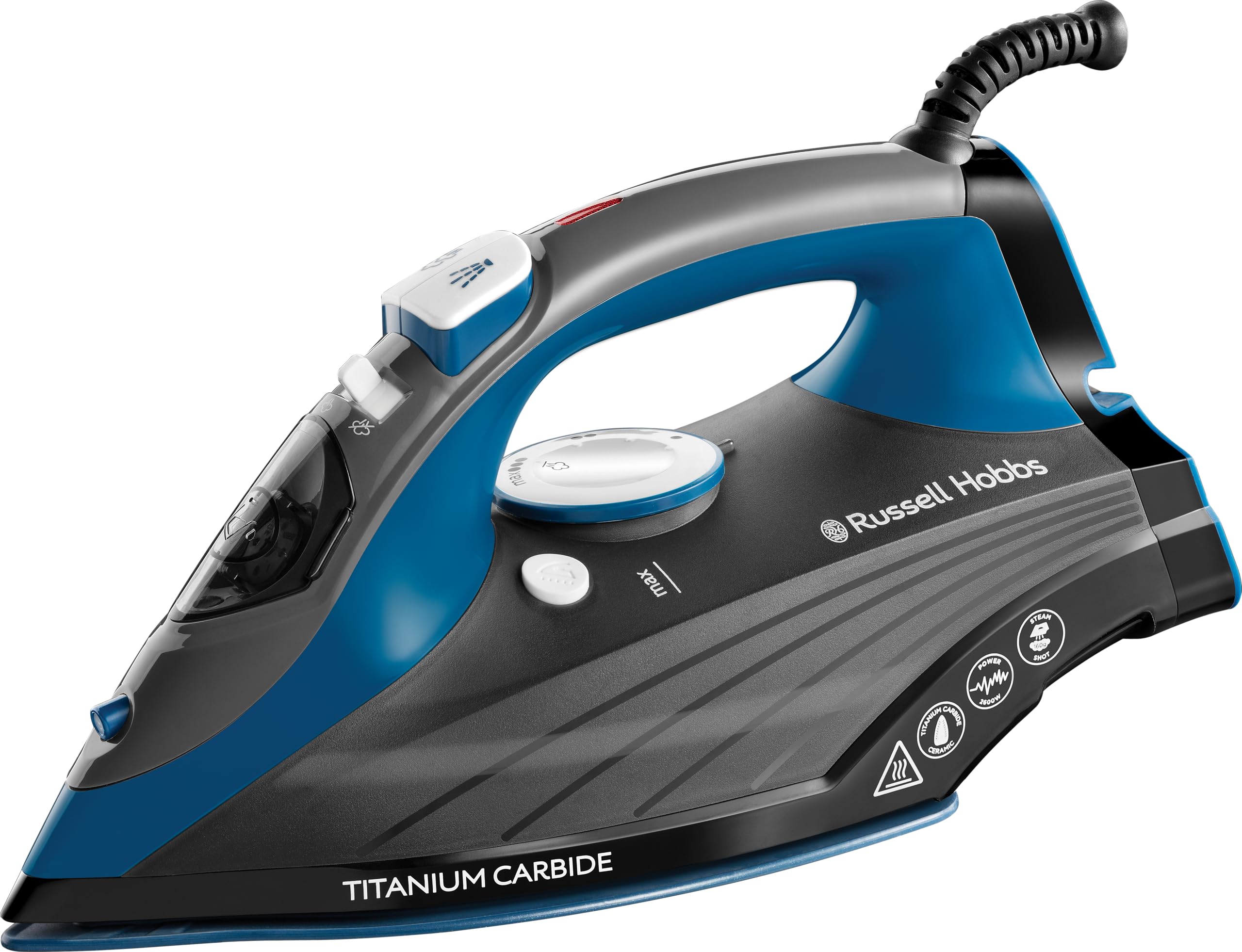 Russell Hobbs Titanium Carbide Steam Iron | 2600W with 160g Steam Shot