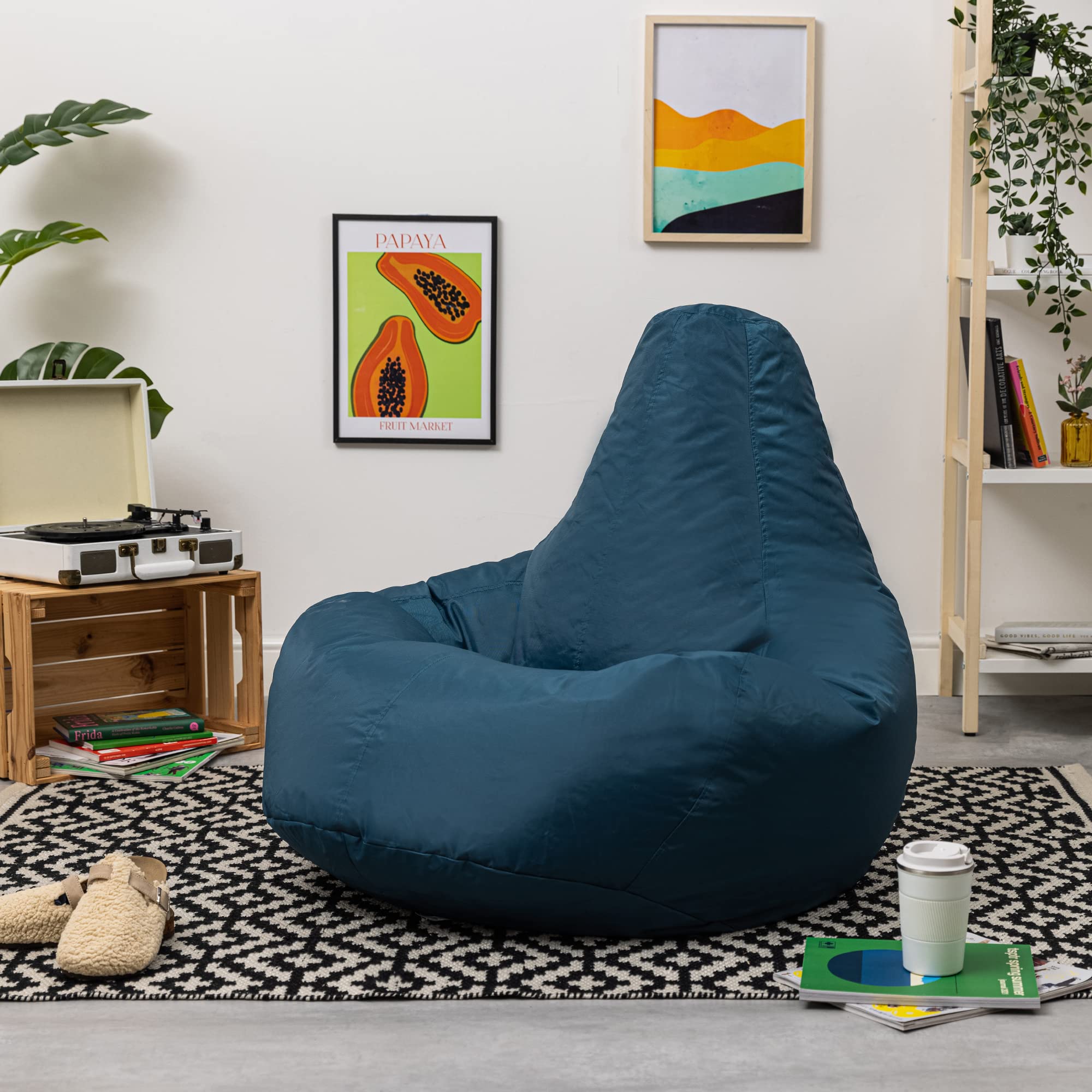 Bean Bag Bazaar Recliner Gaming Chair – Teal Green Water Resistant