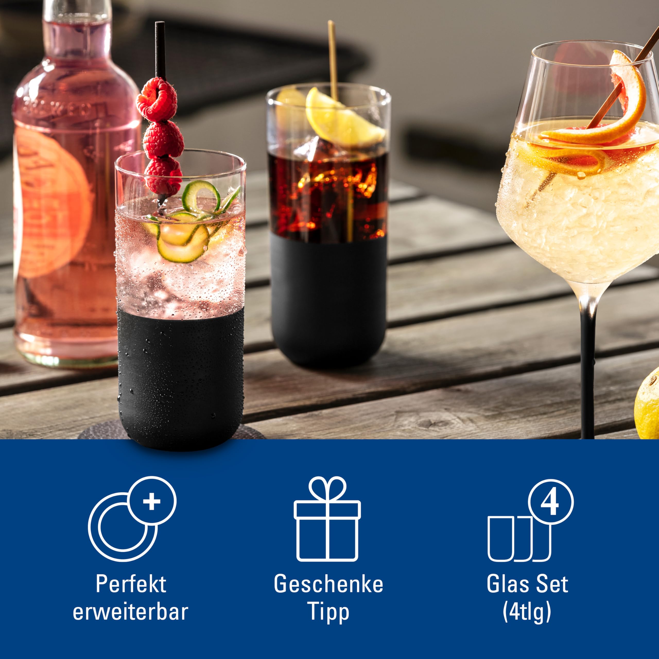 Villeroy & Boch Manufacture Rock Crystal Long Drink Glass Set | 4 Pcs