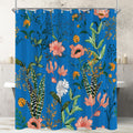 Lerores Boho Blue Shower Curtain | 120x200cm Anti-Mould Weighted Hem
