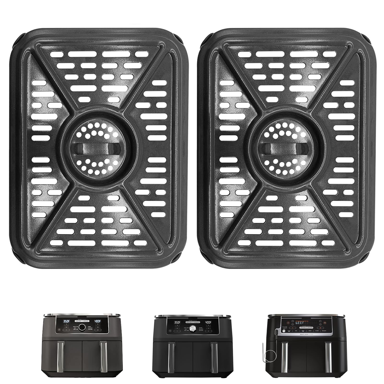 GCQ Air Fryer Crisper Plate for Ninja Foodi AF400UK AF500UK – 2 Pack