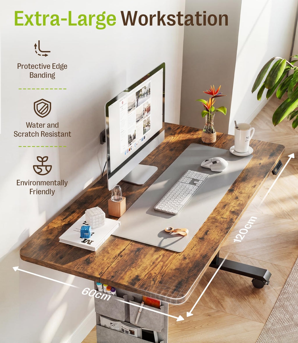MAIDeSITe Electric Height Adjustable Standing Desk, 120x60cm Sit Stand Desk - image 5
