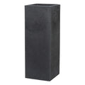 Scheurich Stony Black Tall Square Planter – Concrete Look Outdoor Pot