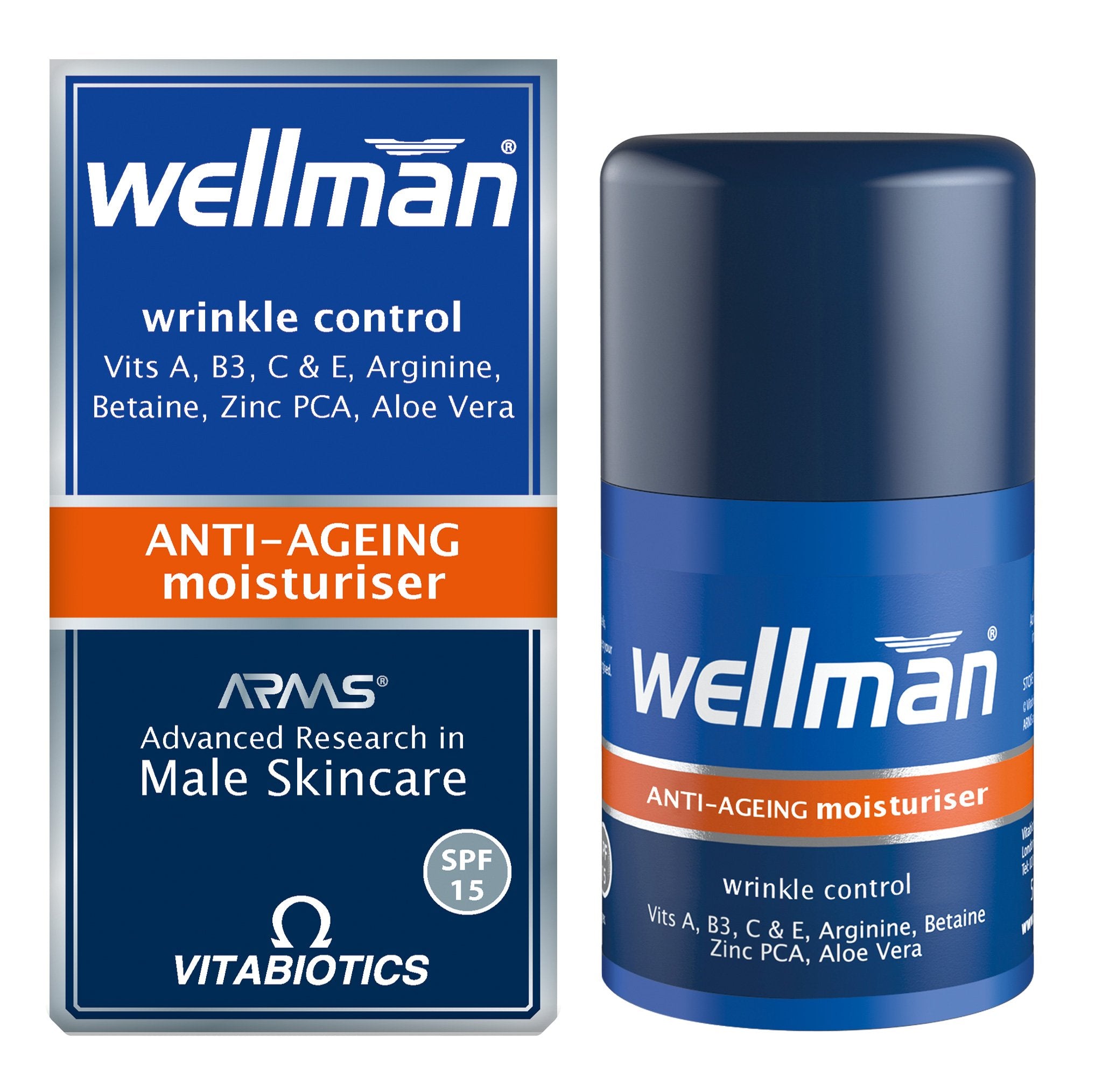 Wellman Anti-Ageing Moisturiser for Men with SPF 15 – 50ml