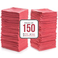 Simpli-Magic Red Shop Towels - 150 Pack Commercial Cotton Rags, 14x12"
