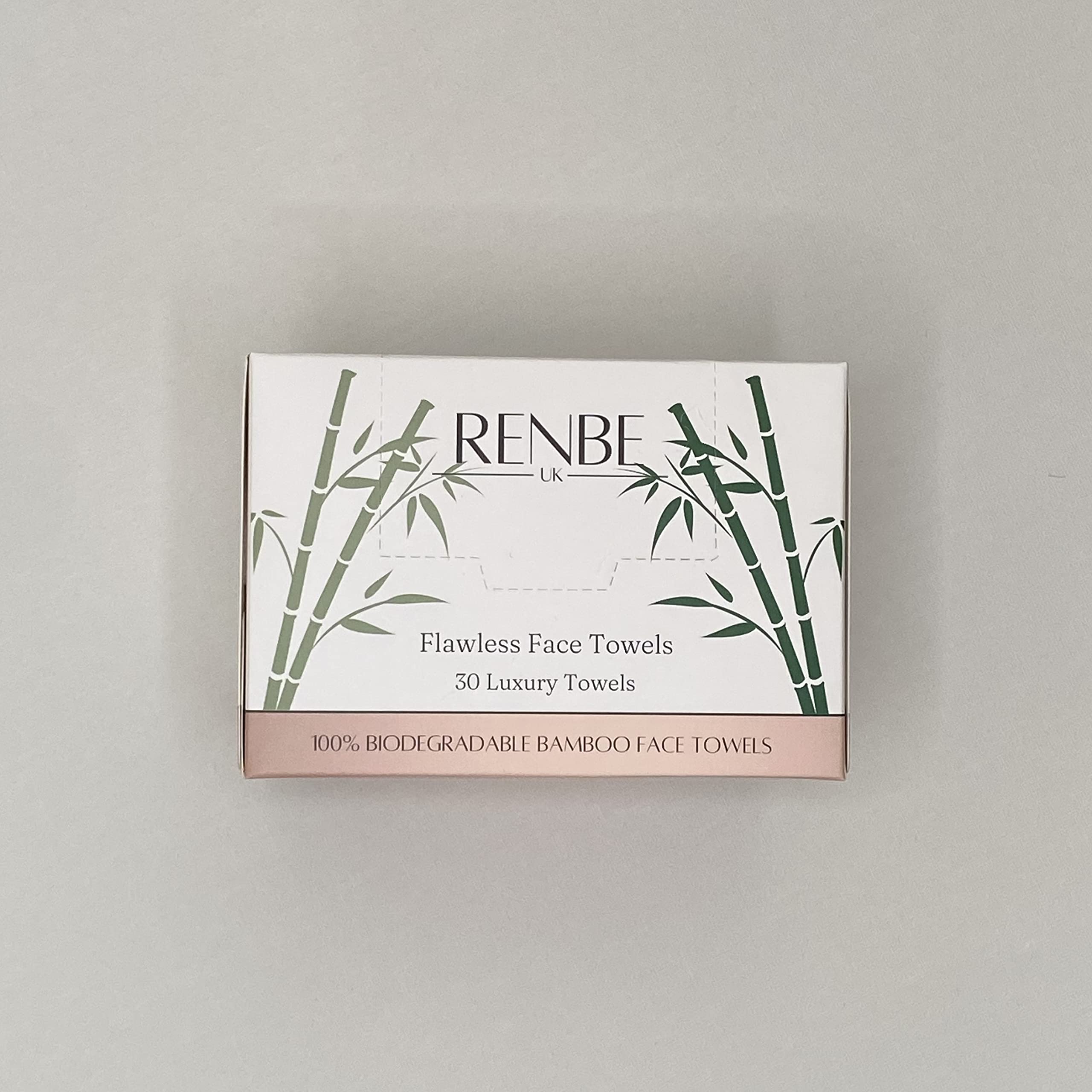 Renbe Flawless Disposable Bamboo Face Towels | Biodegradable & Soft