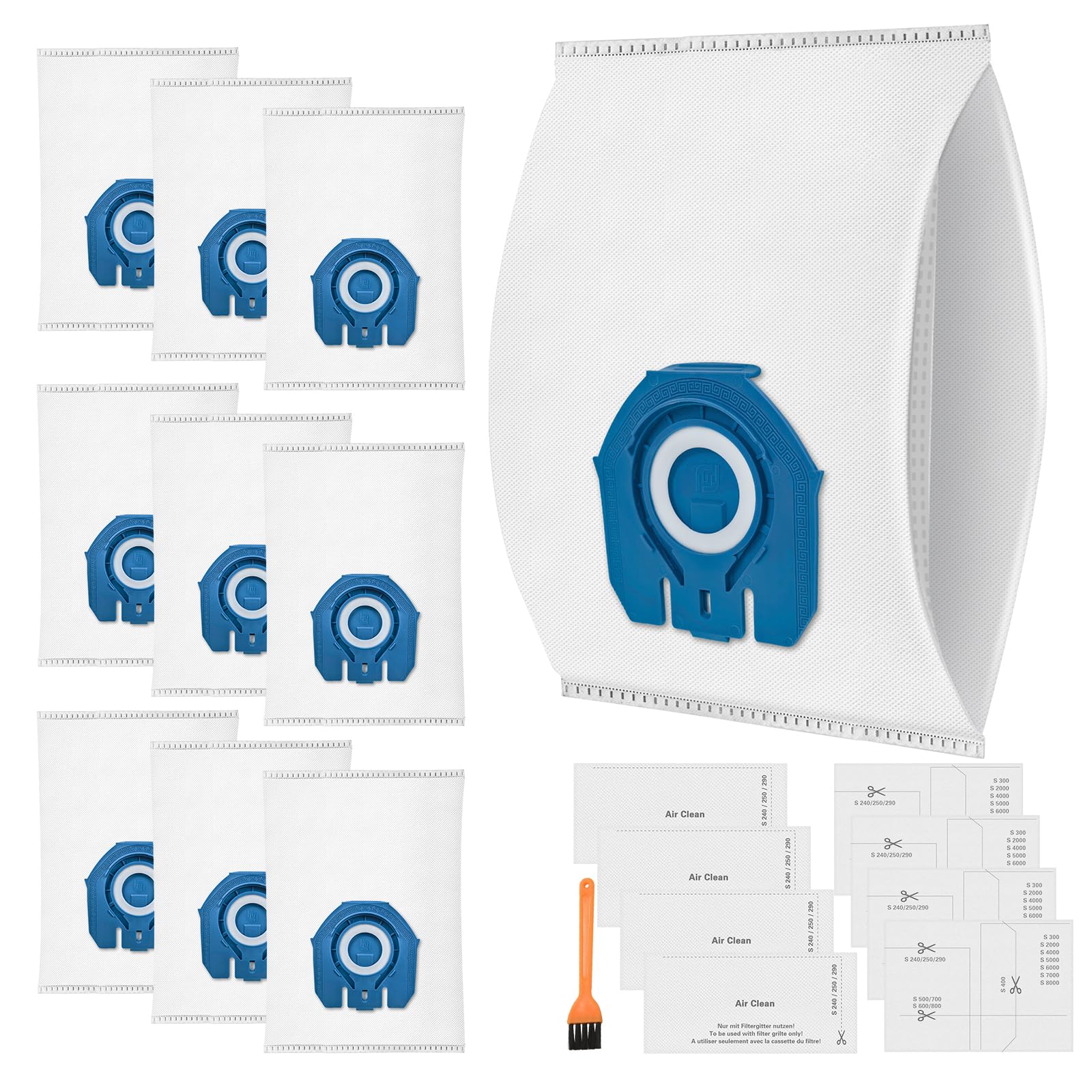 Miele GN 3D Airclean Vacuum Bags - 10 Pack for Complete C3 C2 S8 S5