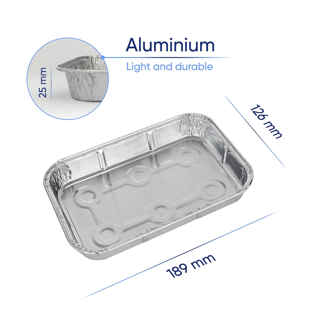 Coppice Small Aluminium Foil Trays for Baking & Food Storage | 100 Pack