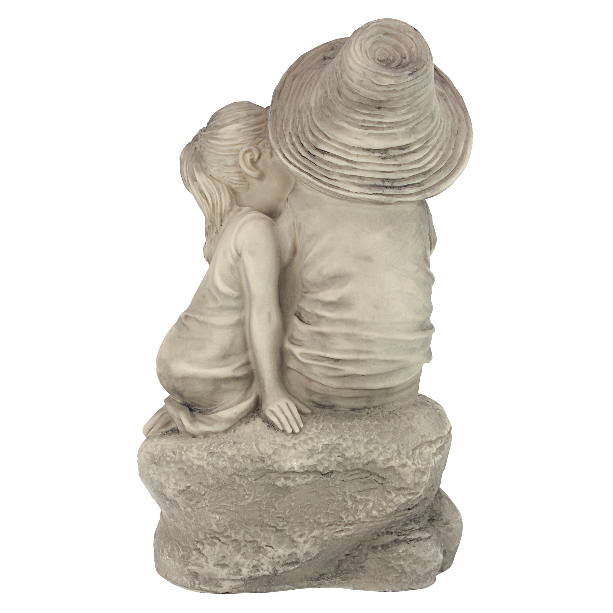 Design Toscano Kissing Kids Garden Statue | Antique Stone Resin, 35cm