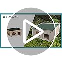 Navaris Wooden Hedgehog House – Outdoor Garden Hibernation Shelter