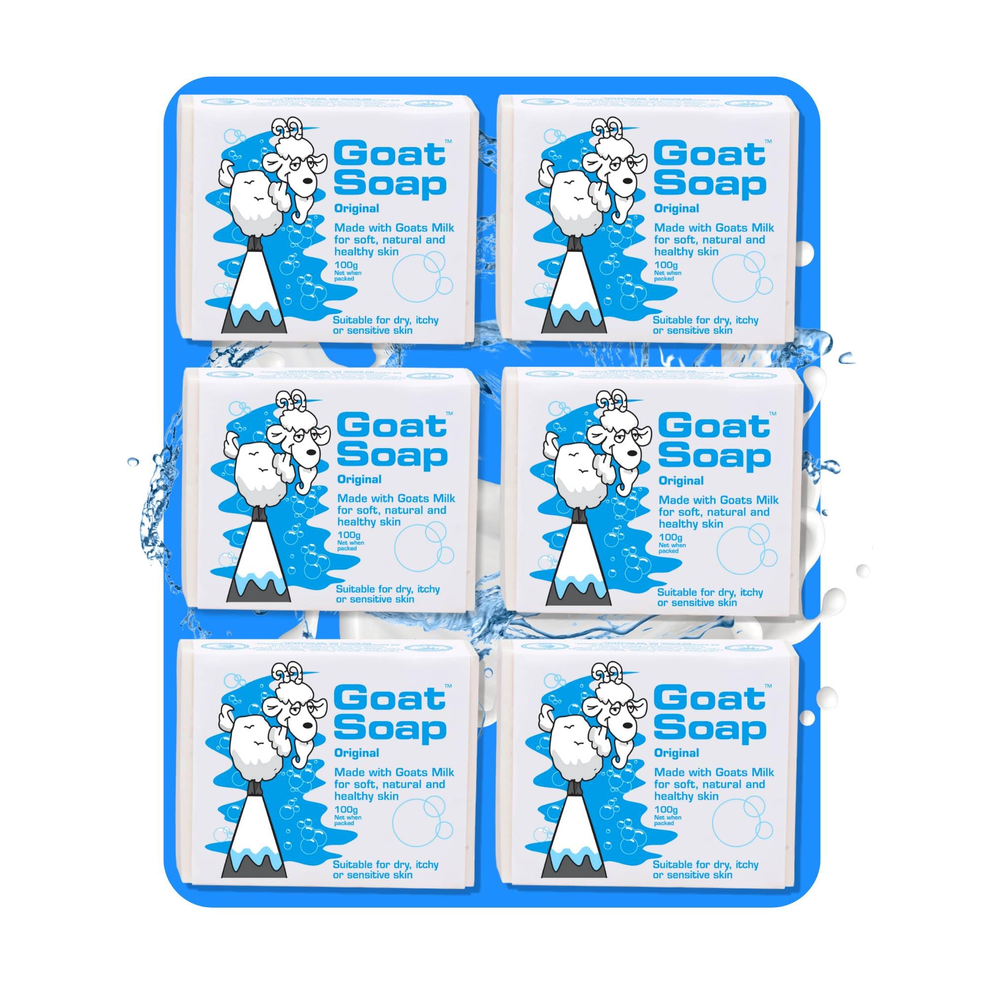 Goat Soap Original Goats Milk Body Bar for Sensitive Skin – 6 x 100g
