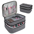 Horsande Nail Polish Carrying Case – 30 Bottle Double Layer Organizer, Grey
