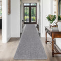 SHACOS Light Grey Hallway Runner Rug | 60x240cm Non-Slip Washable Mat