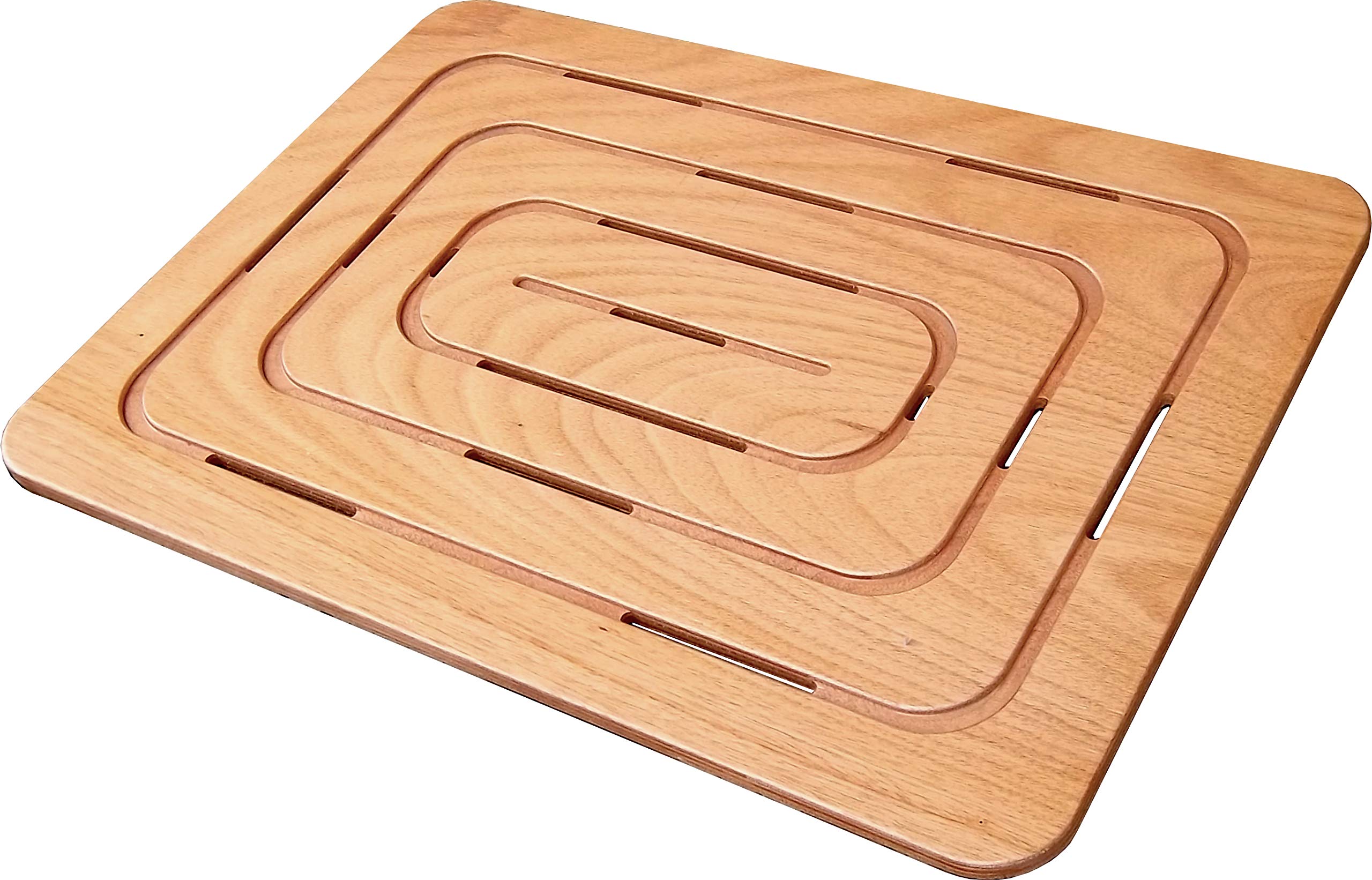 Castelmerlino Marine Okumé Plywood Shower Mat - Natural, 79x56 cm