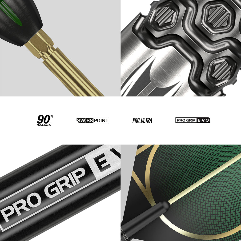 Target Darts Cult 02 90% Tungsten Swiss Point Steel Tip Darts Set - 24g