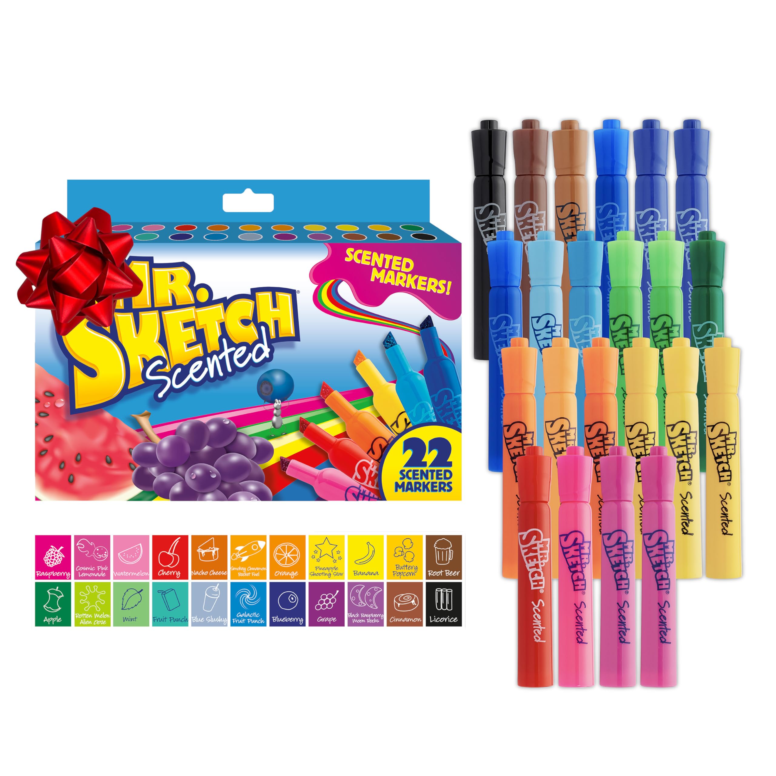 Mr. Sketch Scented Markers – 22-Pack Chisel Tip Drawing Pens