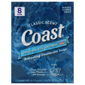 Coast Deodorant Soap Bar - Classic Scent Refreshing Body Bar, 8-Pack