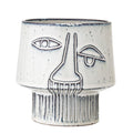 Bloomingville White Ceramic Flower Pot – Danish Design Stoneware 15cm