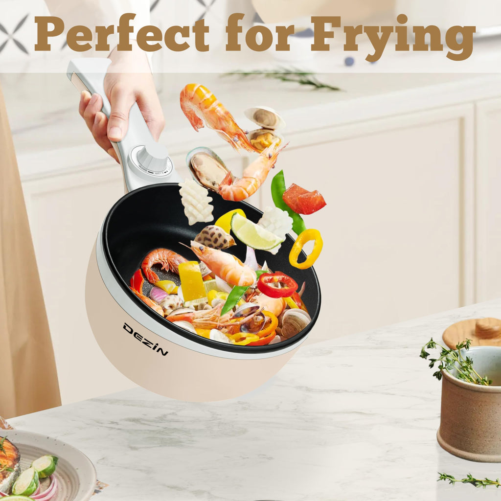 Dezin 1.5L Electric Cooker – Non-Stick Mini Hot Pot for Dorm & Travel