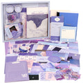 Draupnir Purple Aesthetic Scrapbook Kit | 348pc Junk Journal Set with A6 Notebook