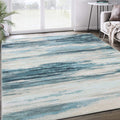 Tinyboy-hbq Modern Abstract Area Rug | Blue Soft Non-Slip Carpet