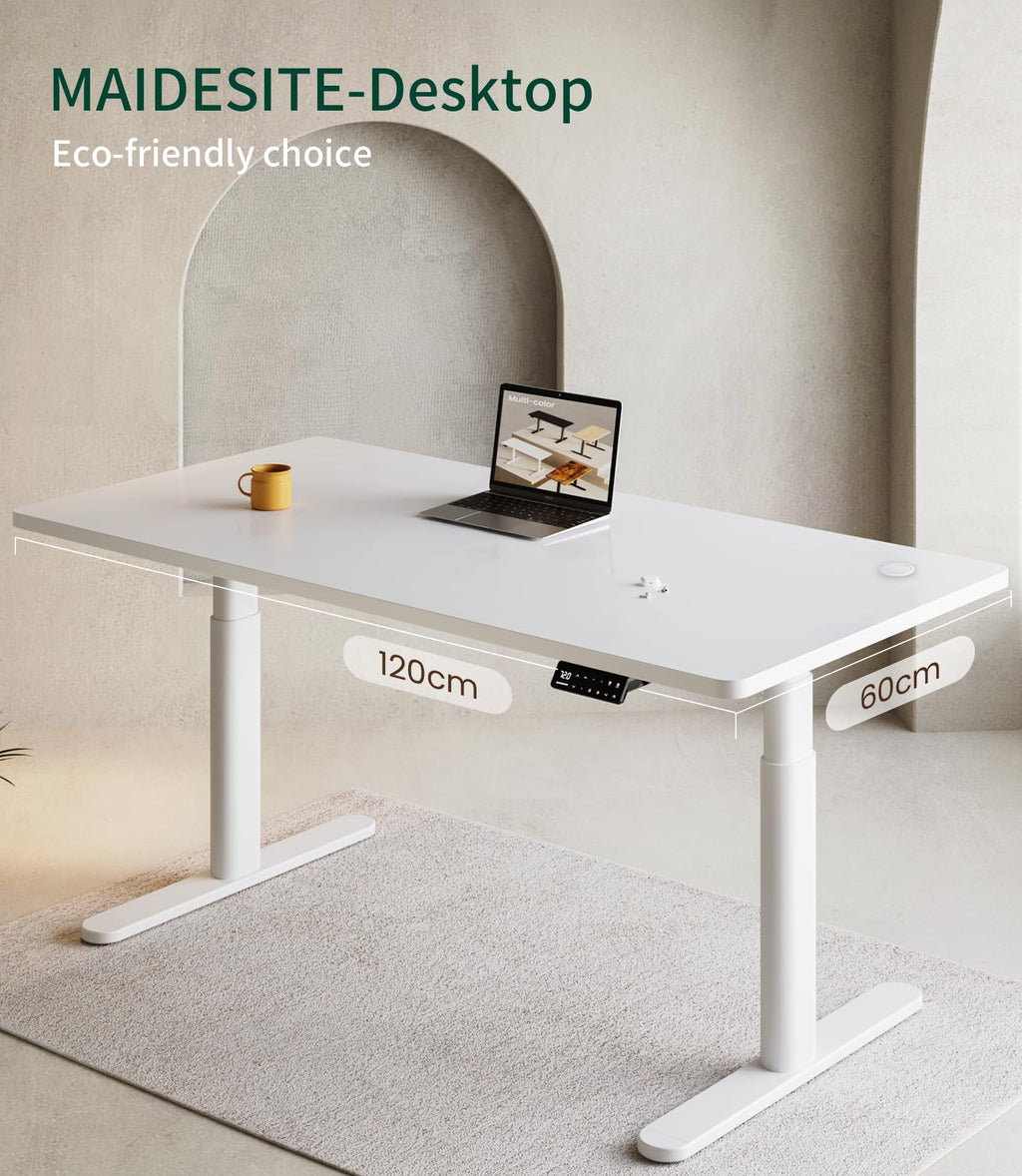 MAIDeSITe Standing Desk Table Top - 120x60x2.5cm Solid Desktop