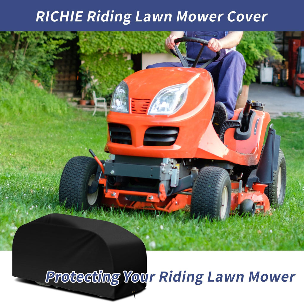 RICHIE Riding Lawn Mower Cover | Waterproof 420D Oxford Garden Tractor Cover