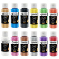 Artecho Metallic Acrylic Paint Set – 12 Glossy Colors for Canvas & Wood