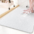 KAZOLEN Loofah Shower Mat – Non-Slip Anti-Mould Bath Mat, 60x40cm White