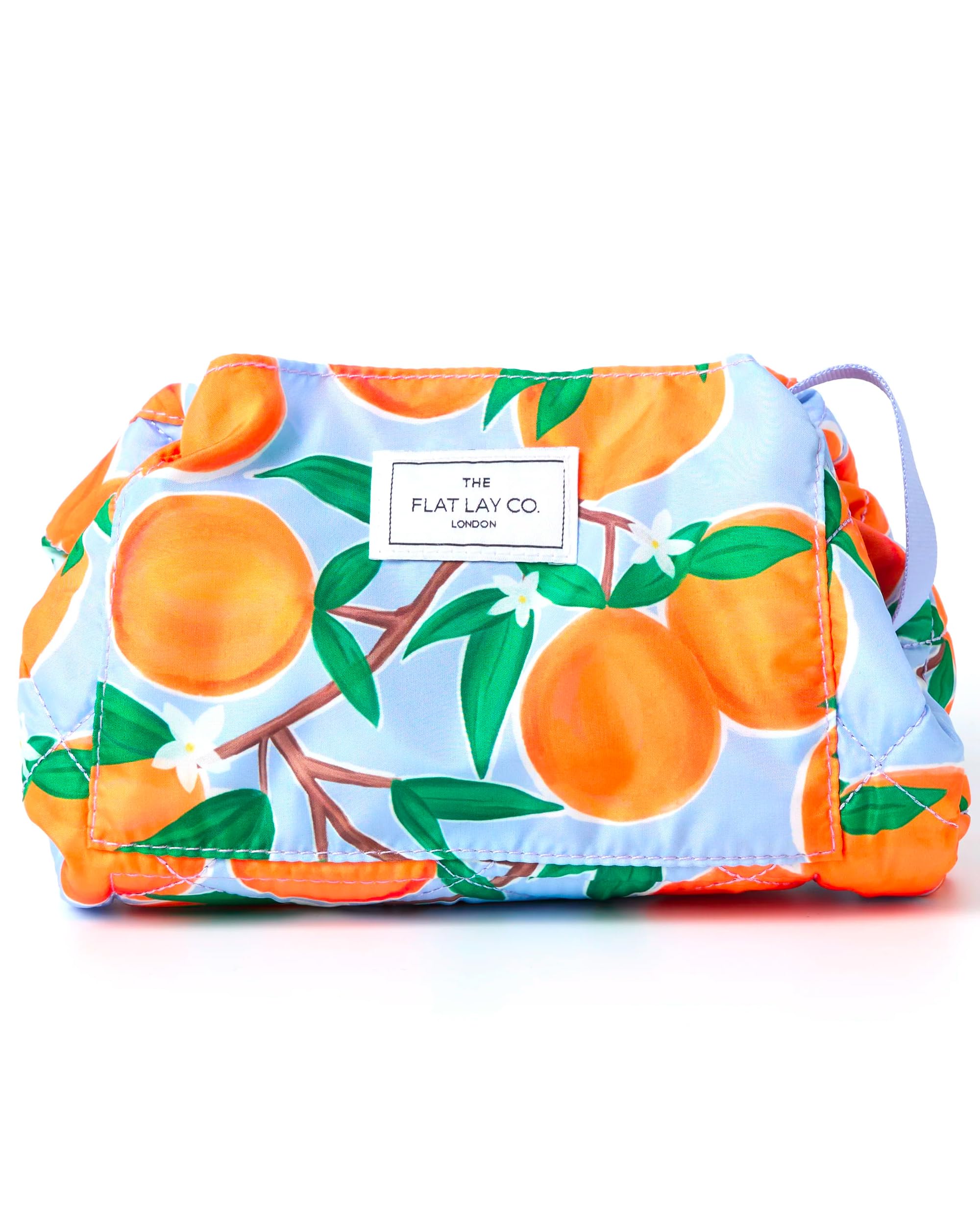The Flat Lay Co. Drawstring Makeup Bag – Mediterranean Oranges Organiser