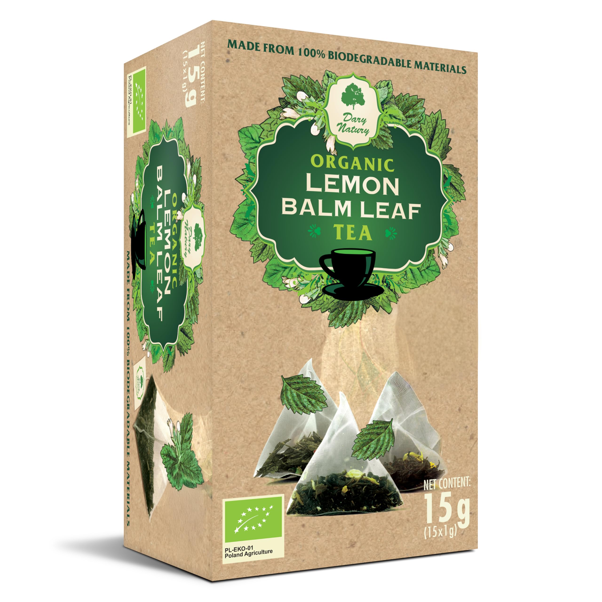 Jolof Store Organic Lemon Balm Herbal Tea – Relaxing Infusion (3 Pack)
