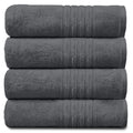GC Gaveno Cavailia 4-Pack Extra Large Cotton Bath Sheets | Charcoal