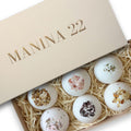 MANINA 22 Bath Bomb Gift Set – 6 Moisturising Handmade Vegan Bath Bombs