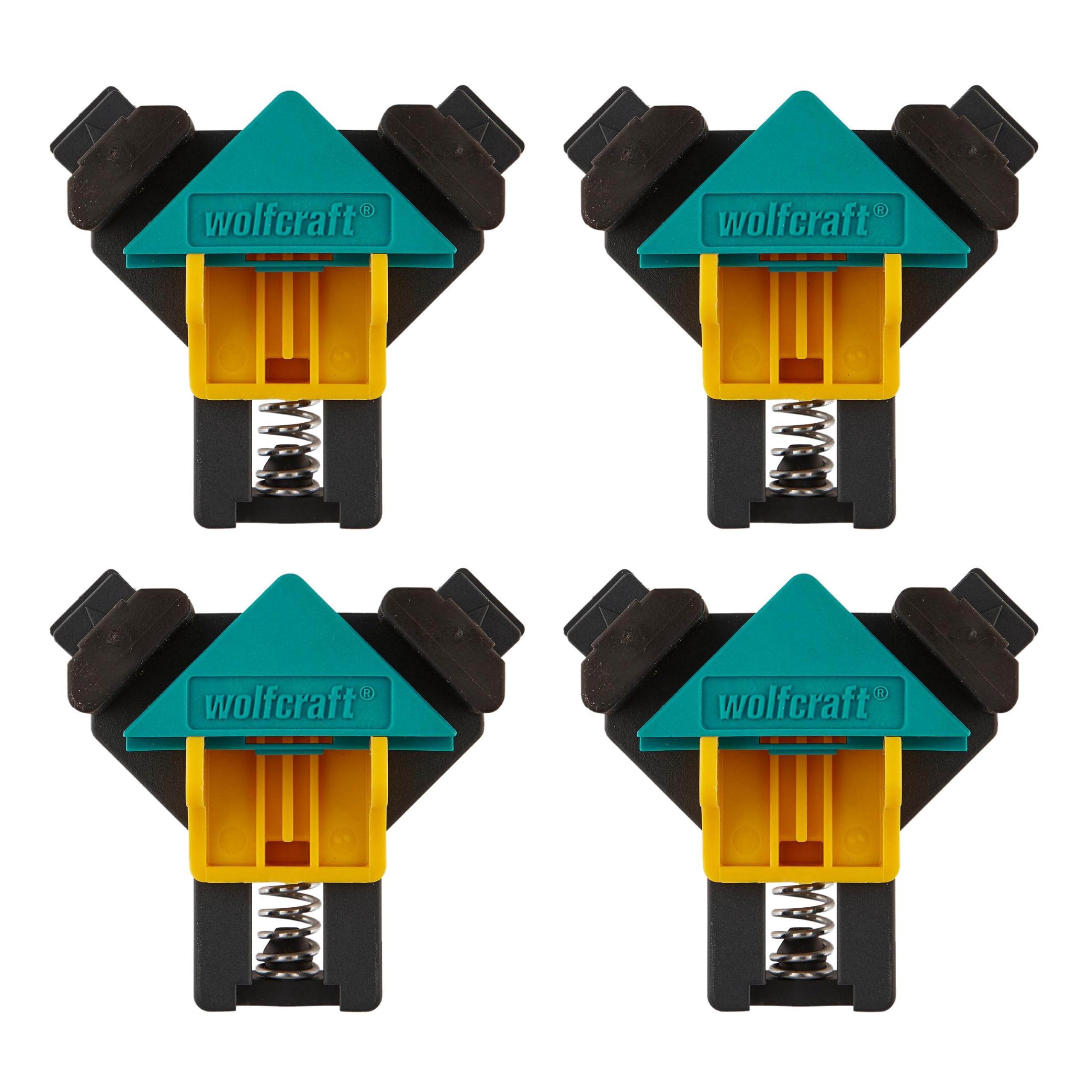 Wolfcraft 90-Degree Corner Clamp Set - 4 ES 22 Clamps for Woodworking