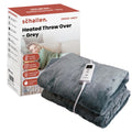 Schallen Grey Heated Throw Blanket – 10 Heat Settings & Timer – 120x160cm