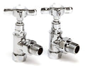 Genoa Traditional Chrome Angled Radiator & Towel Rail Valves