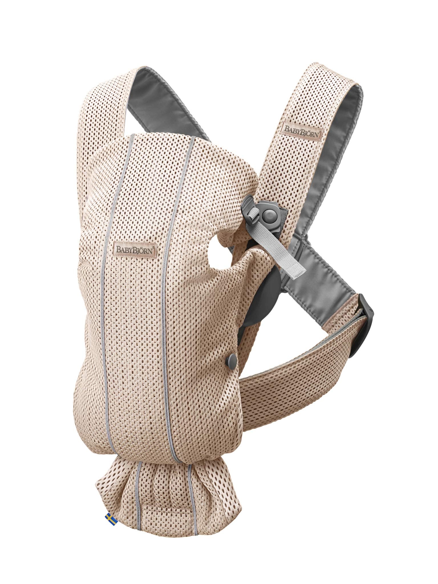 BabyBjörn Baby Carrier Mini – 3D Mesh Ergonomic Newborn Gear, Pearly Pink