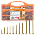 Brackit 820Pc Wood Screws Assortment - Zinc-Plated Pozi Drive Set