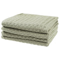 Jolof Store 100% Cotton Waffle Weave Hand Towels - Light Grey, 4 Pack