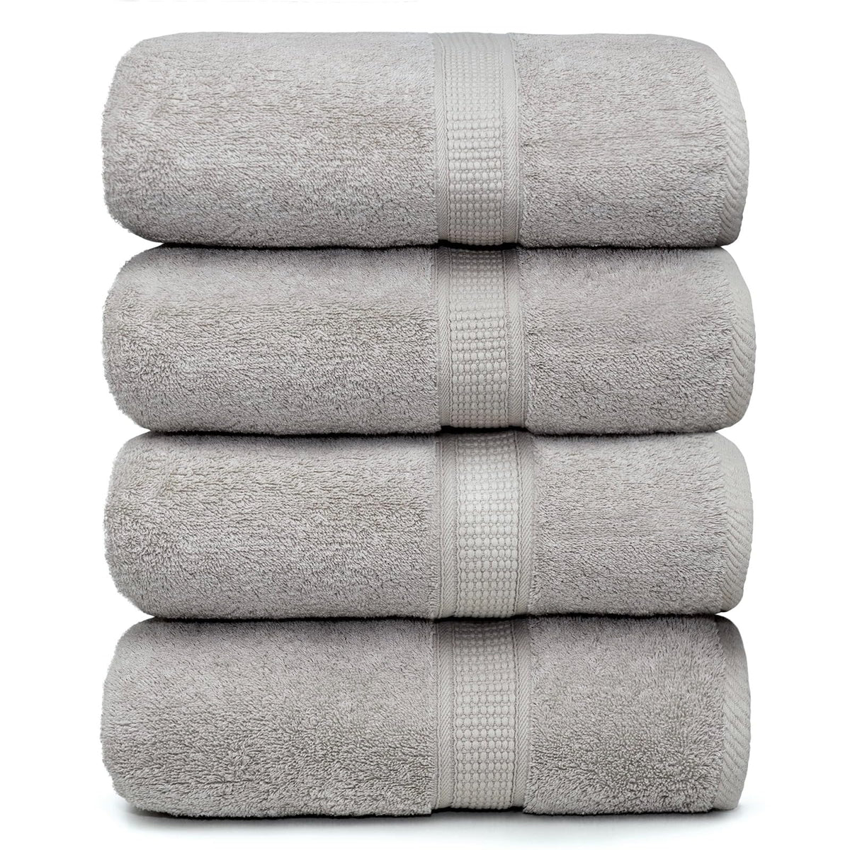 Ariv Premium Bamboo Cotton Bath Towels - Natural, Ultra Absorbent and Eco-Friendly 30" X 52" Platinum