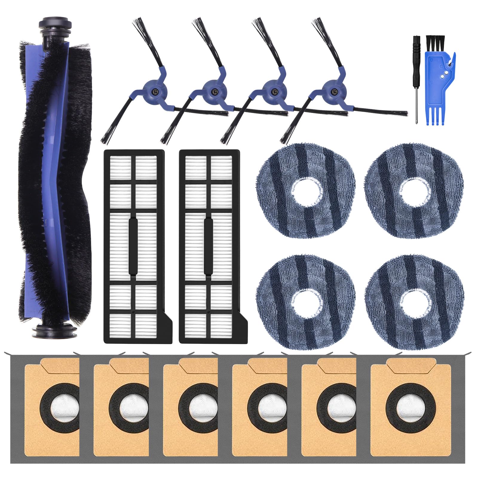 VIEWALL 19-Pack Replacement Accessories Kit for Eufy X10 Pro Omni