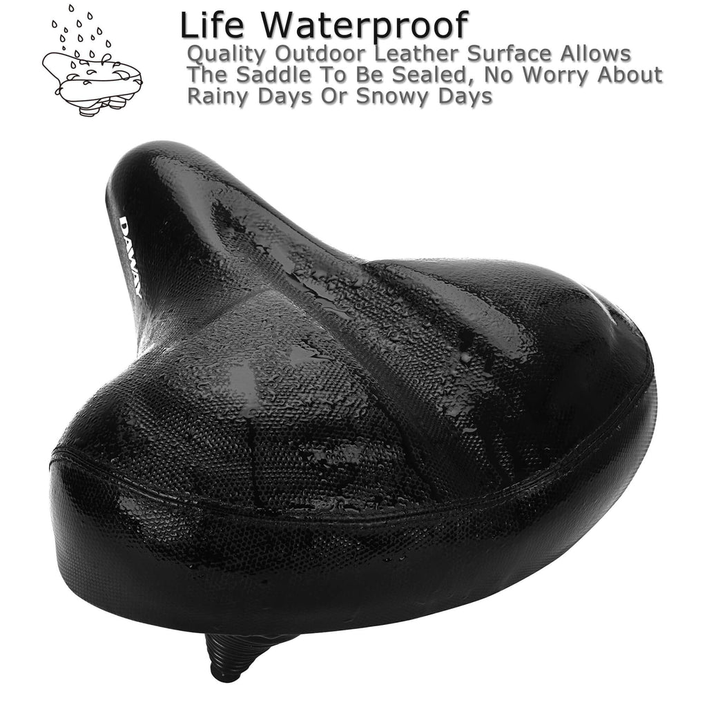 DAWAY C40 Oversized Bike Seat - Memory Foam Wide Bicycle Saddle