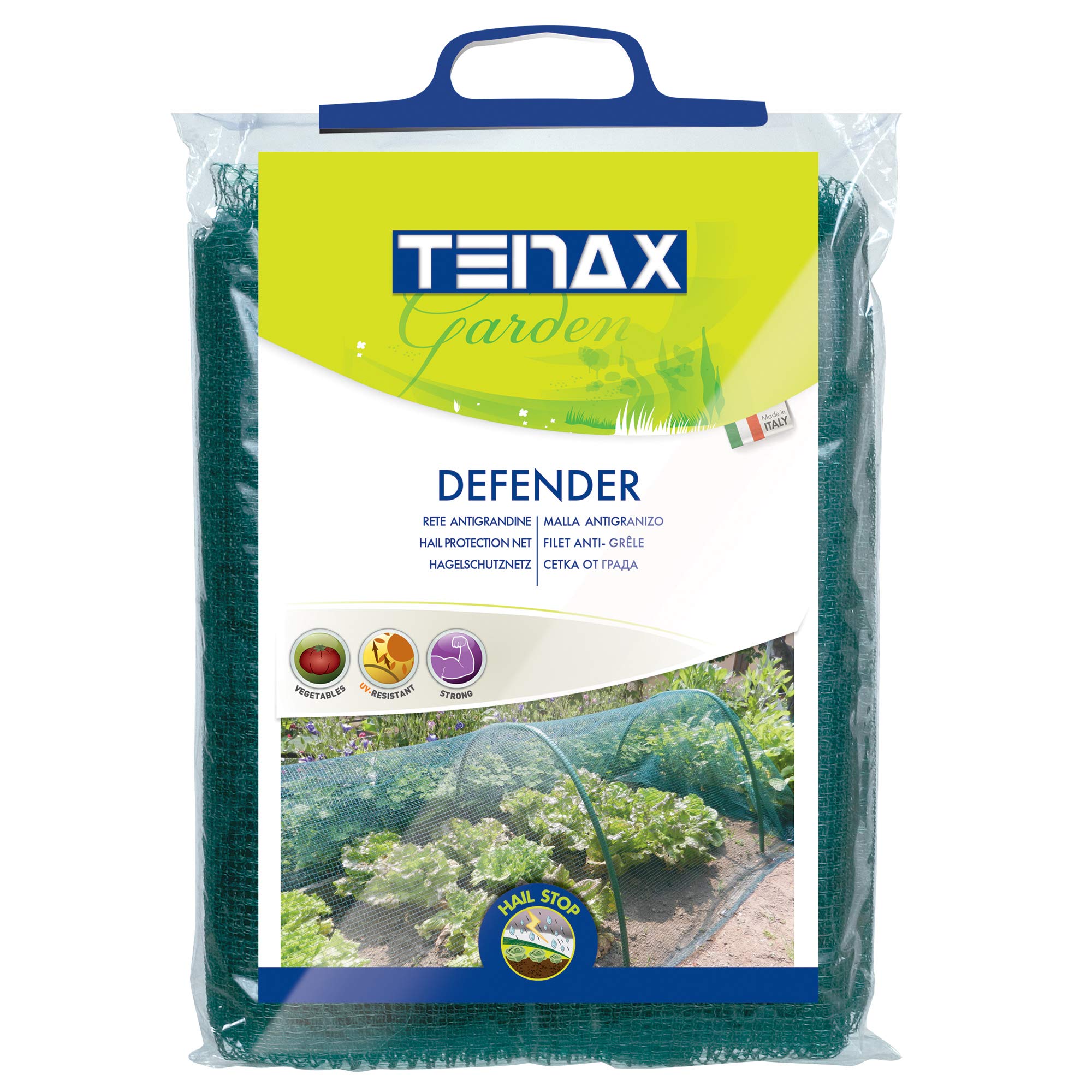 Tenax Defender Anti-Hail Net – UV-Resistant Green Mesh, 4x10 m